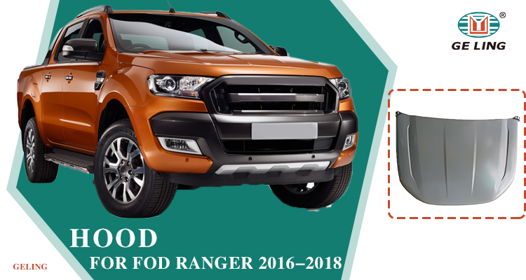 Ford Ranger T7 2016-2018 İ&ccedil;in &Ccedil;elik Par&ccedil;alar Kaputu