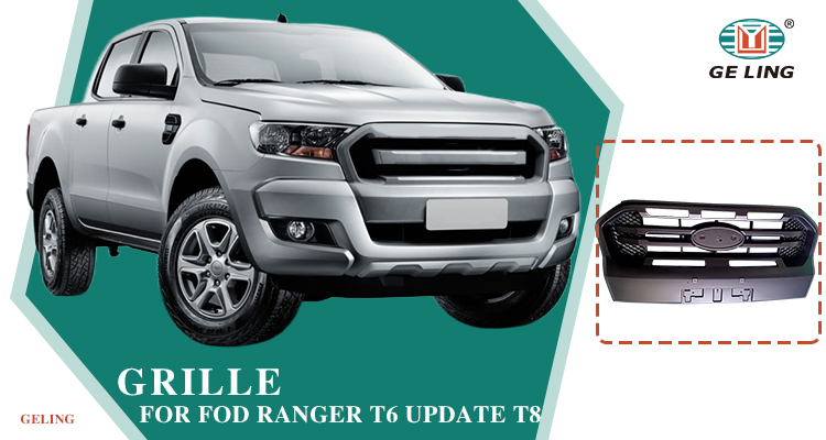 Ford Ranger T7 i&ccedil;in Modifiye Siyah Izgara