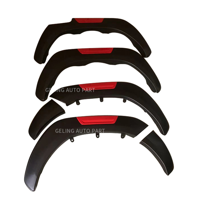 Fender de arco de cejas de rueda exterior roja para Toyota Hilux Revo 2021
